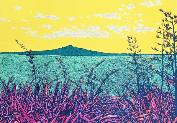 Beyond North Head to Rangitoto (framed)